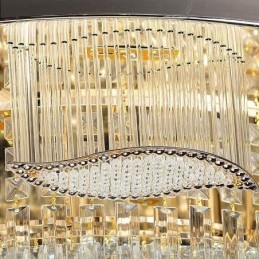 Plafonnier en cristal contemporain simple et rond à encastrer