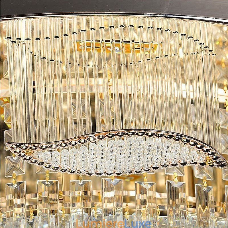 Plafonnier en cristal contemporain simple et rond à encastrer