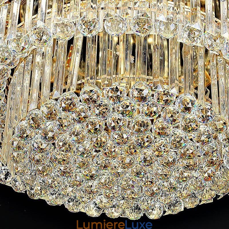 Plafonnier en cristal contemporain simple et rond à encastrer