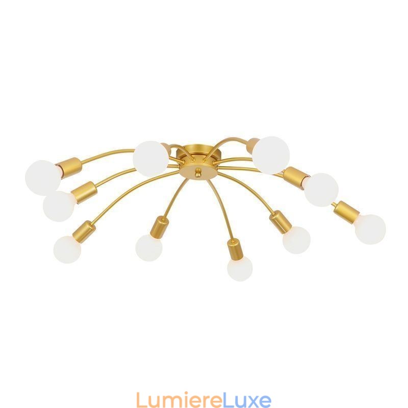 Plafonnier araignée, lampe de salle à manger encastrée classique antique à 8 ou 10 bras