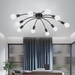 Plafonnier araignée, lampe de salle à manger encastrée classique antique à 8 ou 10 bras