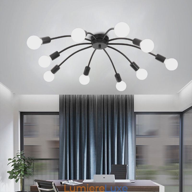 Plafonnier araignée, lampe de salle à manger encastrée classique antique à 8 ou 10 bras