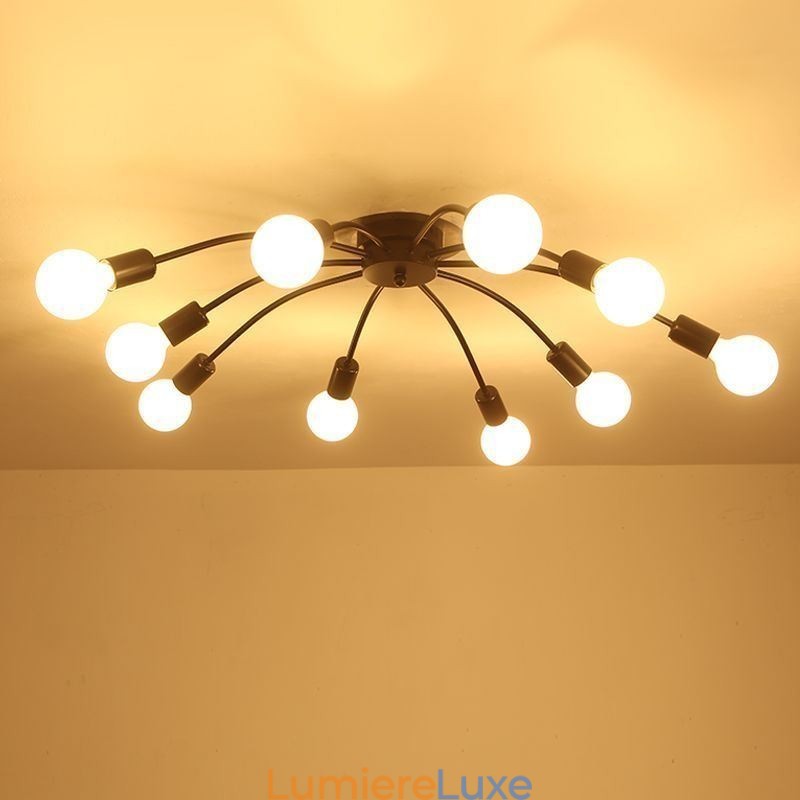 Plafonnier araignée, lampe de salle à manger encastrée classique antique à 8 ou 10 bras