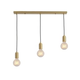 Luminaire suspendu nordique en laiton à 3 suspensions, style minimaliste et créatif