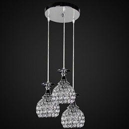 Lustre en cristal moderne contemporain en métal