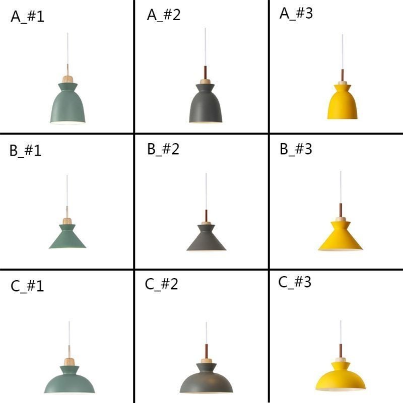 Suspension Macaron style nordique simple en fer, luminaire à trois lumières