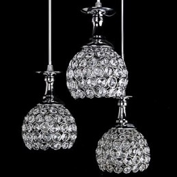 Lustre en cristal moderne contemporain en métal