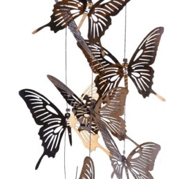 Suspension en verre, lampe cylindrique nordique créative, lampe papillon