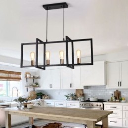 Suspension 4 lumières de style industriel Lightingway