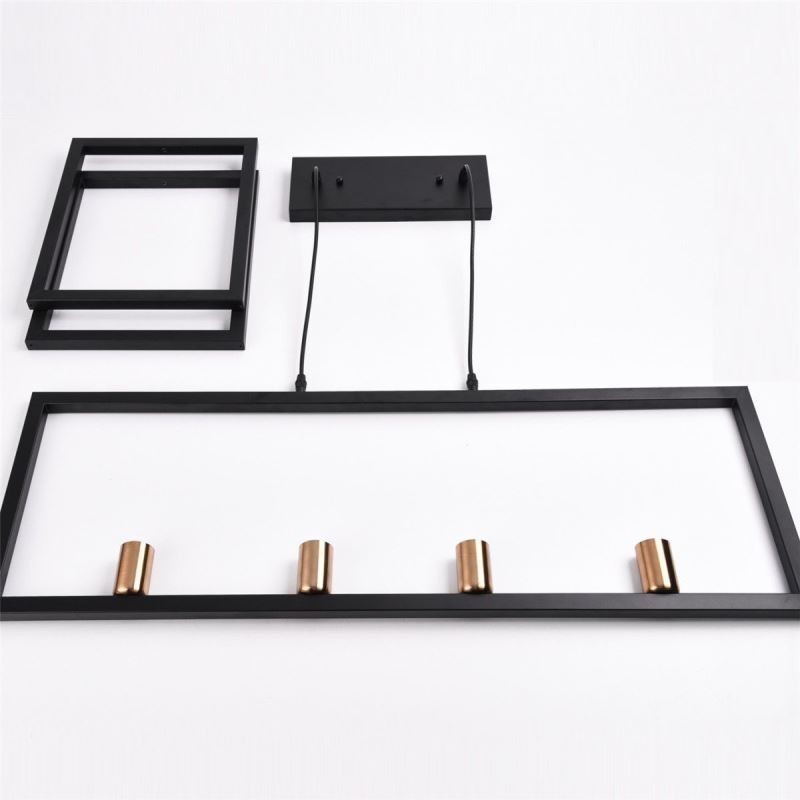 Suspension 4 lumières de style industriel Lightingway