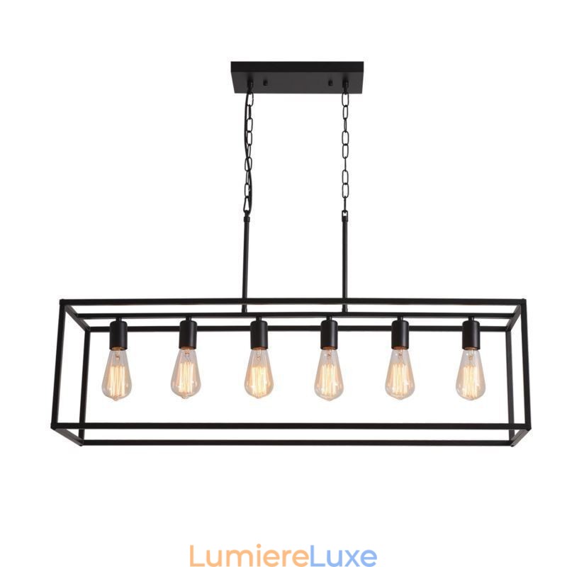 Luminaire suspendu de ferme, luminaires suspendus pour îlot, 6 lumières