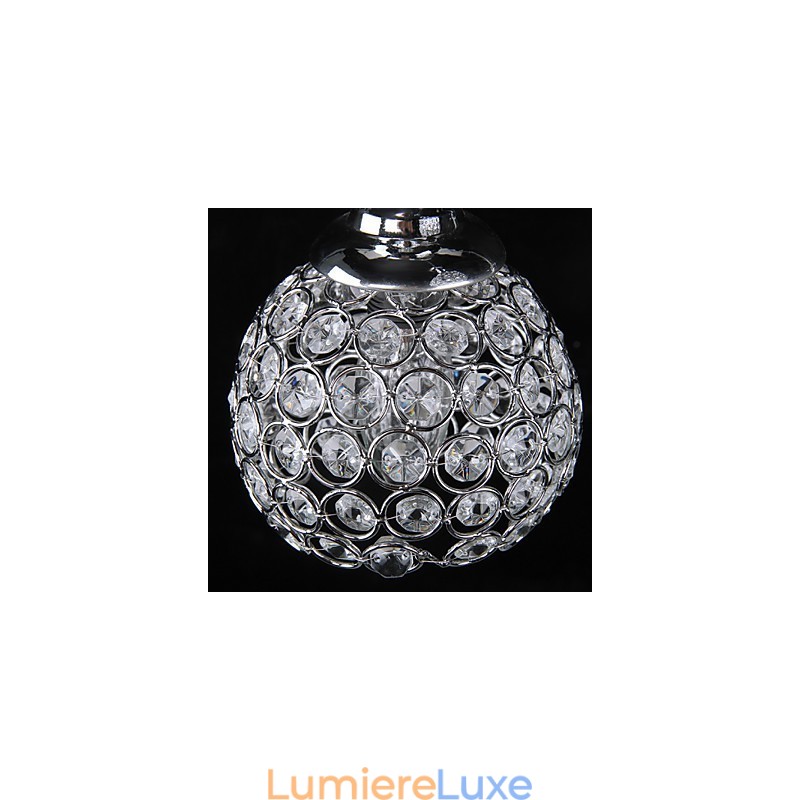 Lustre en cristal moderne contemporain en métal