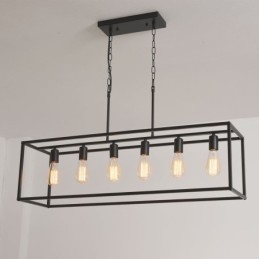 Luminaire suspendu de ferme, luminaires suspendus pour îlot, 6 lumières