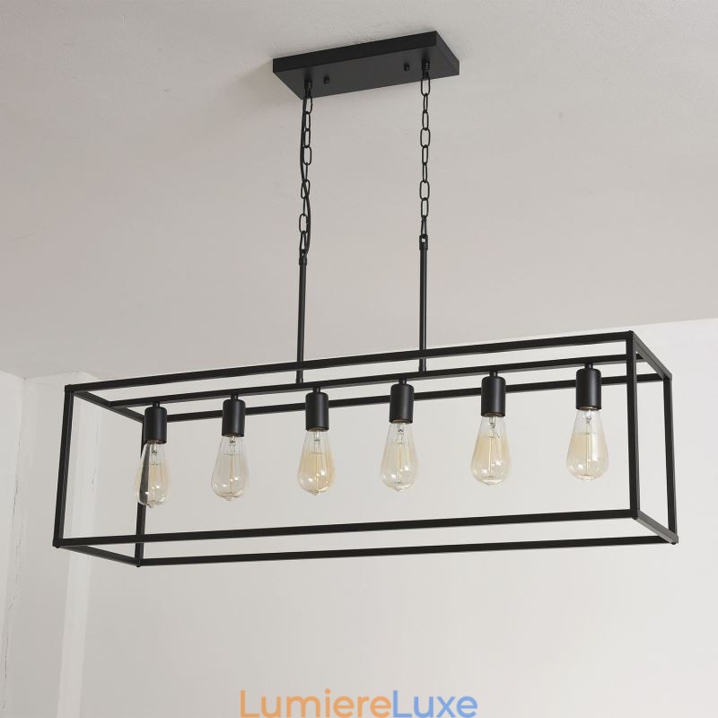 Luminaire suspendu de ferme, luminaires suspendus pour îlot, 6 lumières