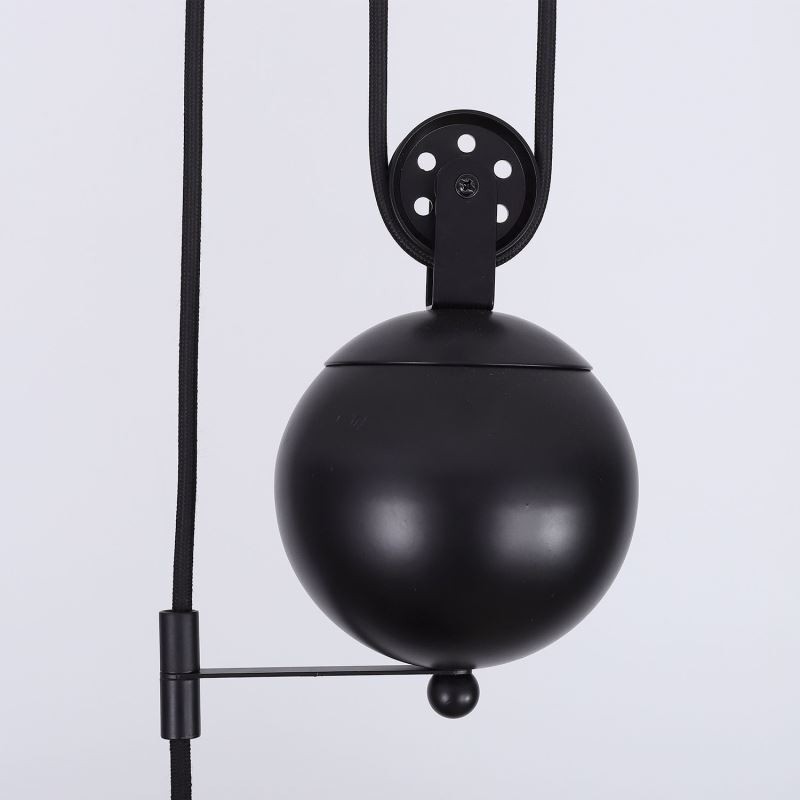 Suspension à poulie de style industriel, design rétractable, hauteur réglable