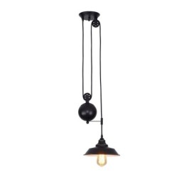 Suspension à poulie de style industriel, design rétractable, hauteur réglable