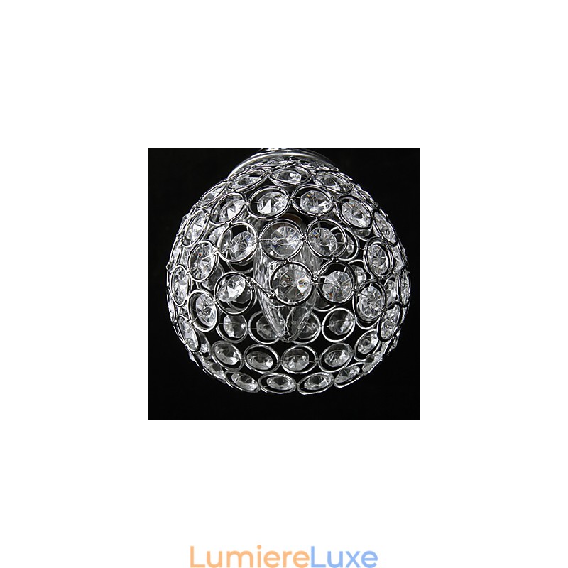 Lustre en cristal moderne contemporain en métal