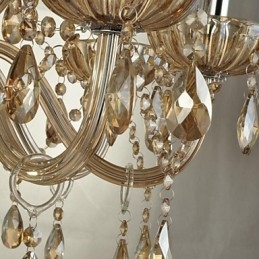 Lustre en verre cristal contemporain moderne