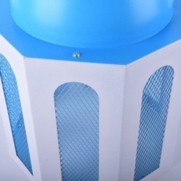 Suspension moderne en forme de château, couleur bleu et blanc
