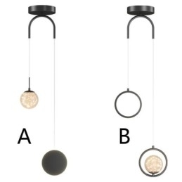 Suspension à anneau rond Lampe suspendue boule moderne