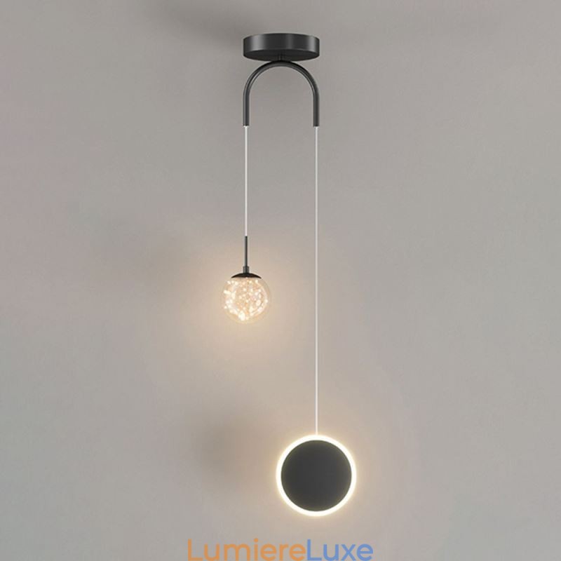 Suspension à anneau rond Lampe suspendue boule moderne