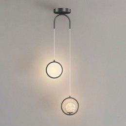 Suspension à anneau rond Lampe suspendue boule moderne