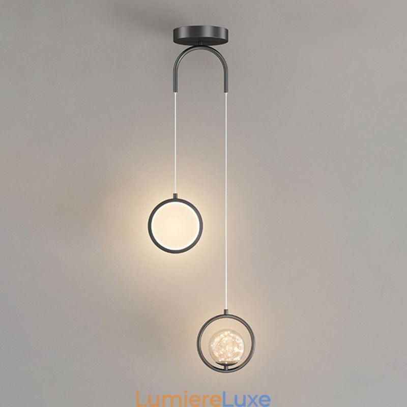 Suspension à anneau rond Lampe suspendue boule moderne