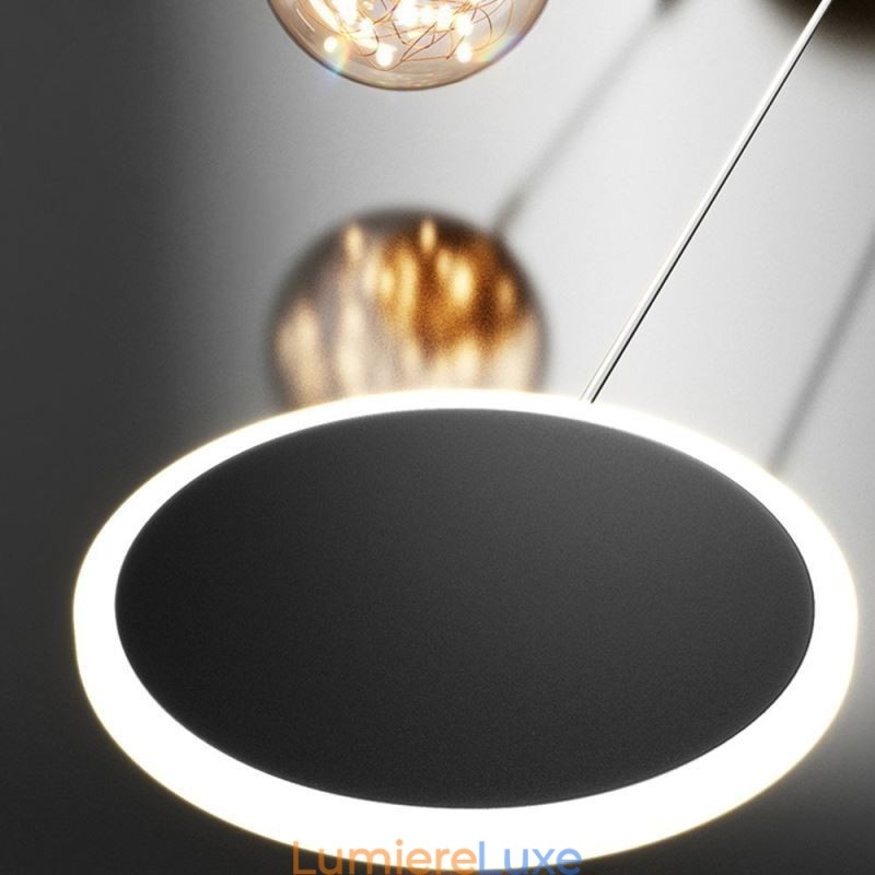 Suspension à anneau rond Lampe suspendue boule moderne