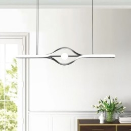 Lampe suspendue linéaire moderne à longue bande