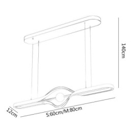 Lampe suspendue linéaire moderne à longue bande