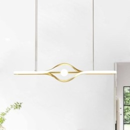 Lampe suspendue linéaire moderne à longue bande
