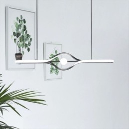 Lampe suspendue linéaire moderne à longue bande