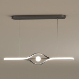 Lampe suspendue linéaire moderne à longue bande