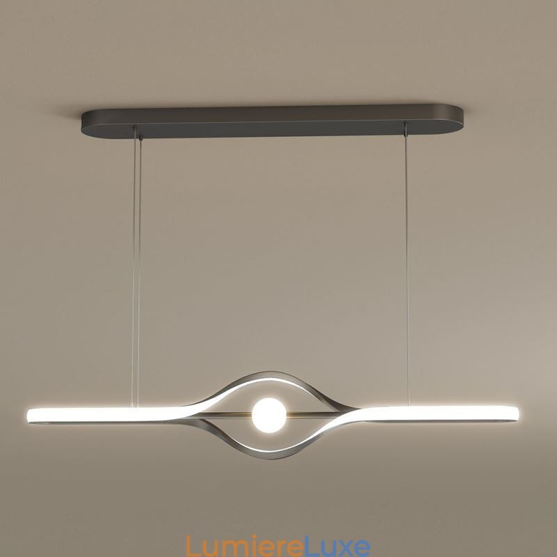 Lampe suspendue linéaire moderne à longue bande