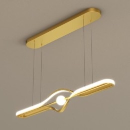 Lampe suspendue linéaire moderne à longue bande