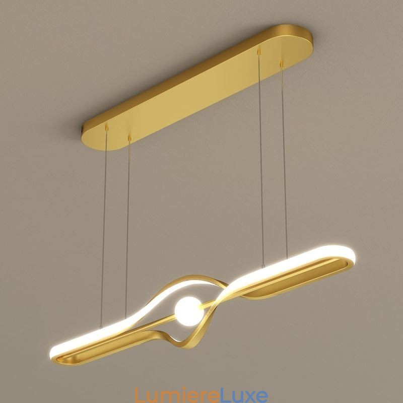 Lampe suspendue linéaire moderne à longue bande