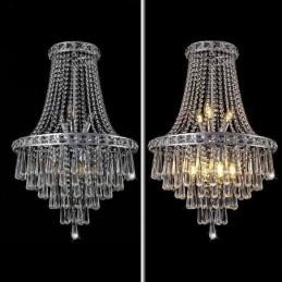 Lustre en cristal moderne et élégant, luminaire de plafond contemporain pour escalier duplex