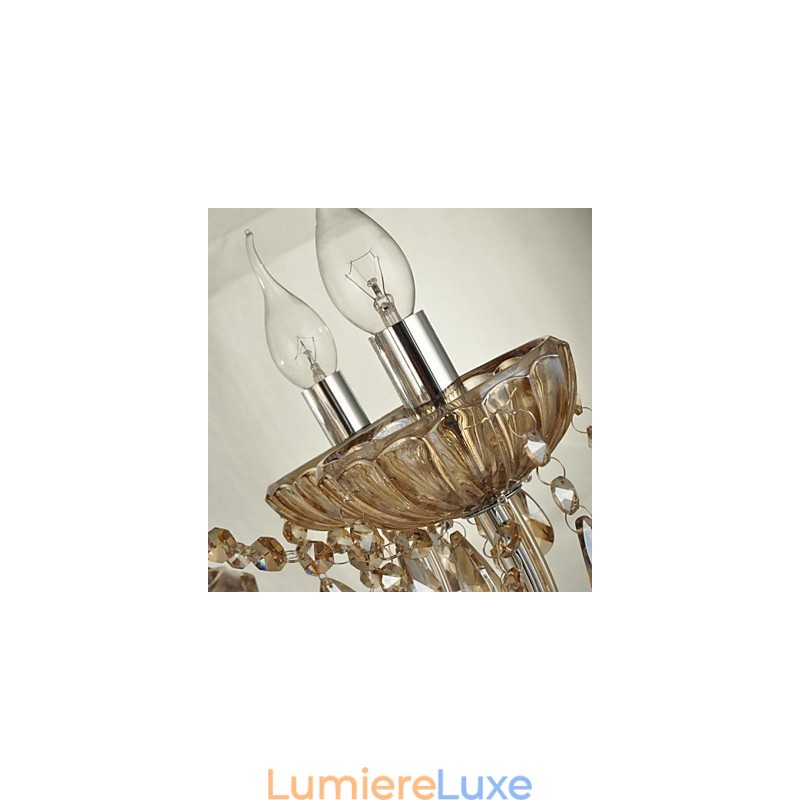 Lustre en verre cristal contemporain moderne
