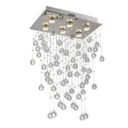 Lustre en cristal moderne à encastrer au plafond