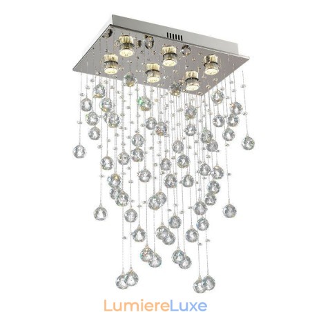 Lustre en cristal moderne à encastrer au plafond Lustre en cristal moderne à encastrer au plafond