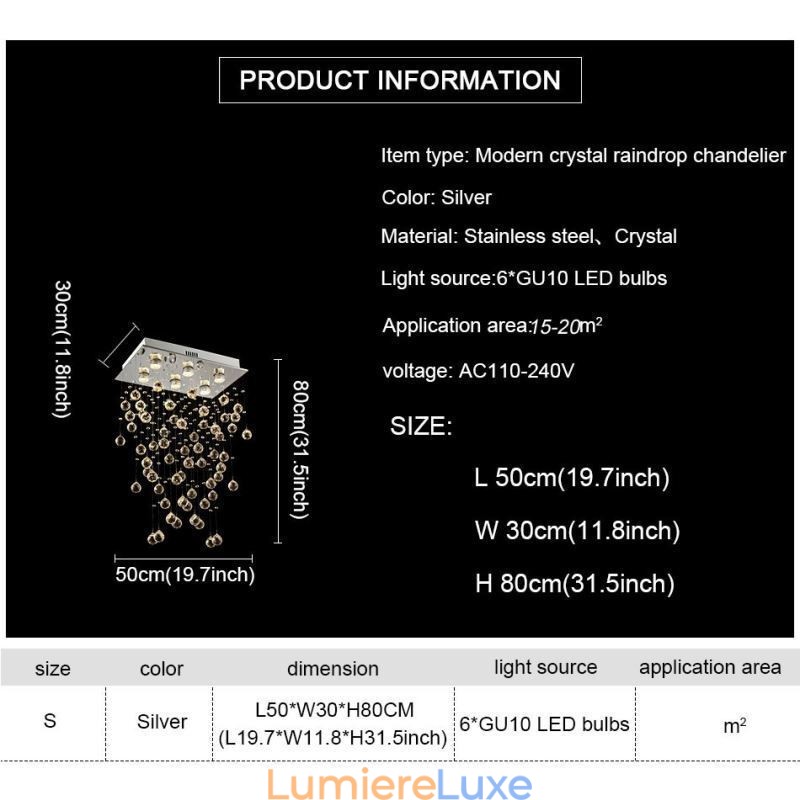 Lustre en cristal moderne à encastrer au plafond