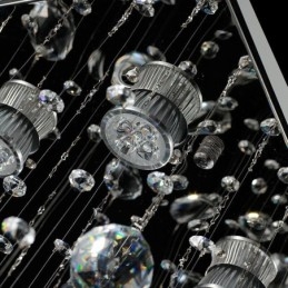 Lustre en cristal moderne à encastrer au plafond