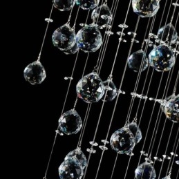 Lustre en cristal moderne à encastrer au plafond
