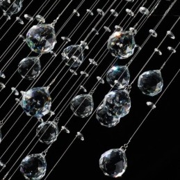 Lustre en cristal moderne à encastrer au plafond