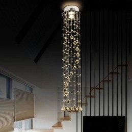 Lustre de luxe de grande taille, luminaire de plafond moderne en cristal encastré