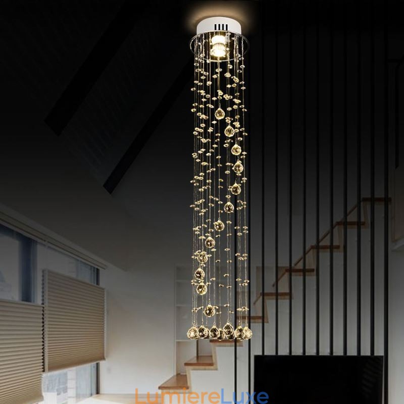 Lustre de luxe de grande taille, luminaire de plafond moderne en cristal encastré