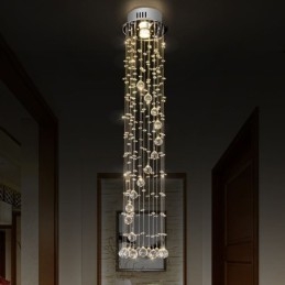 Lustre de luxe de grande taille, luminaire de plafond moderne en cristal encastré