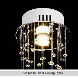 Lustre de luxe de grande taille, luminaire de plafond moderne en cristal encastré