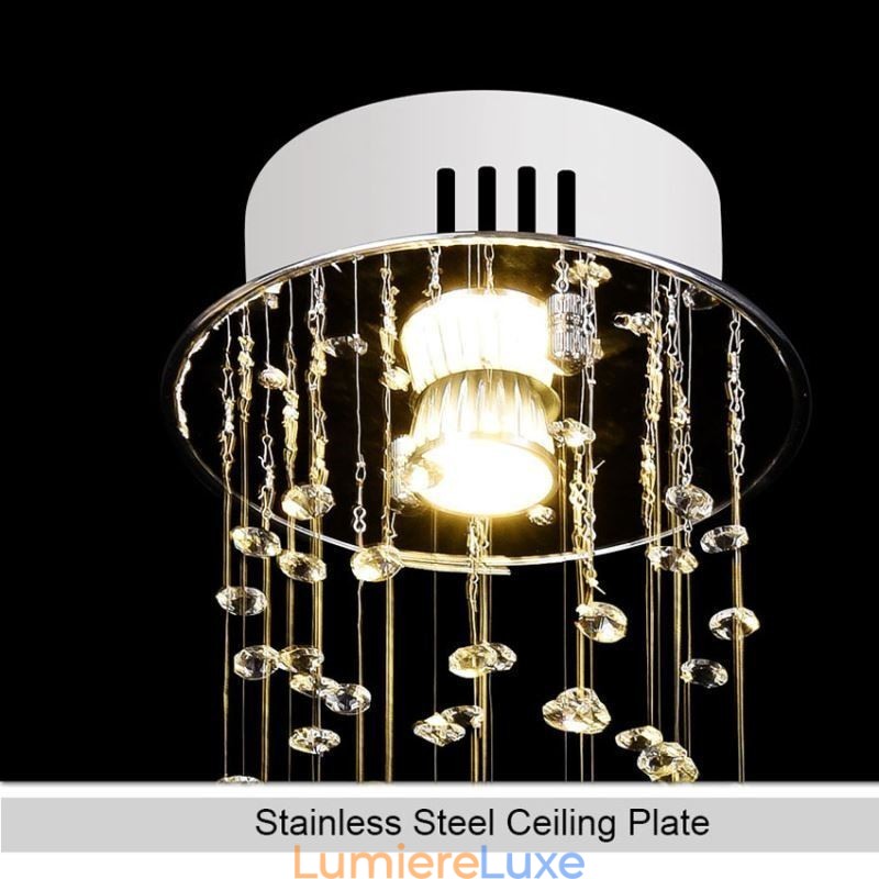 Lustre de luxe de grande taille, luminaire de plafond moderne en cristal encastré