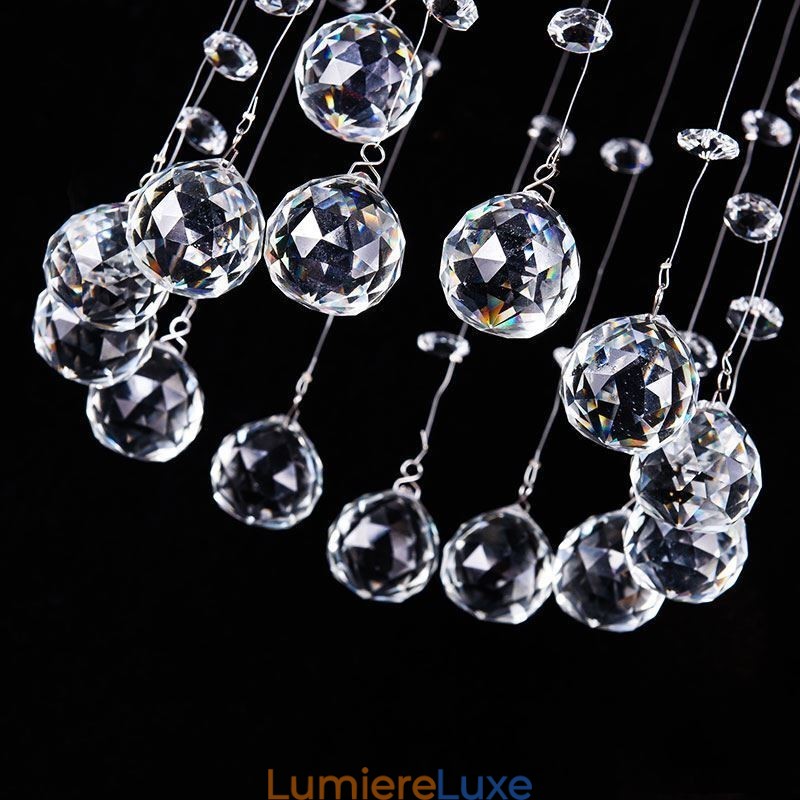 Lustre de luxe de grande taille, luminaire de plafond moderne en cristal encastré